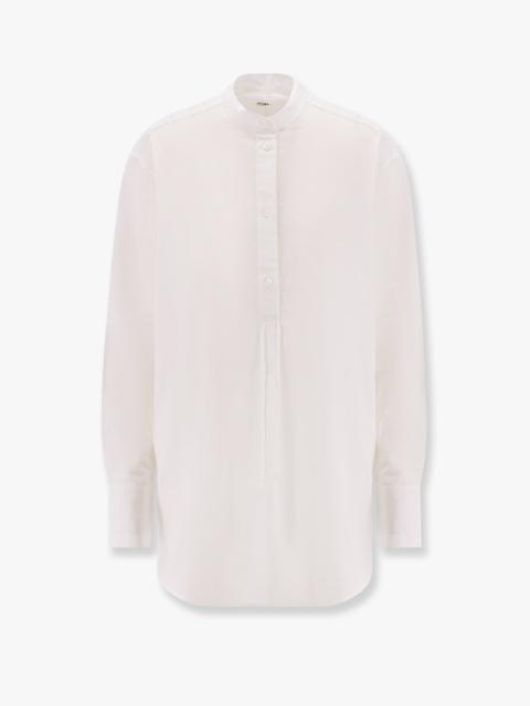 TOTEME Toteme Stand Collar Organic Cotton Shirt White
