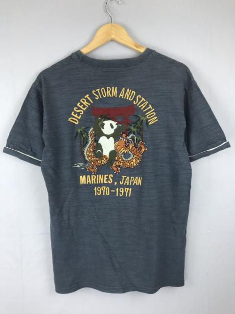 Other Designers Japanese Brand × Vintage - Vtg Desert Storm And Station Marines Japan Embroidery Tshirt