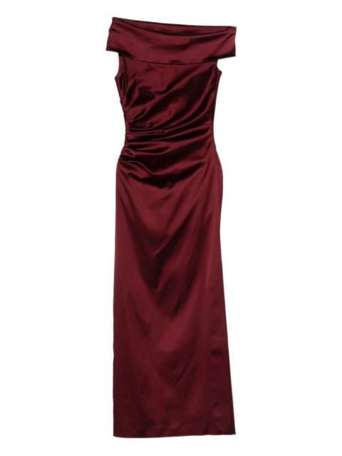 Max Mara Long dress in stretch satin