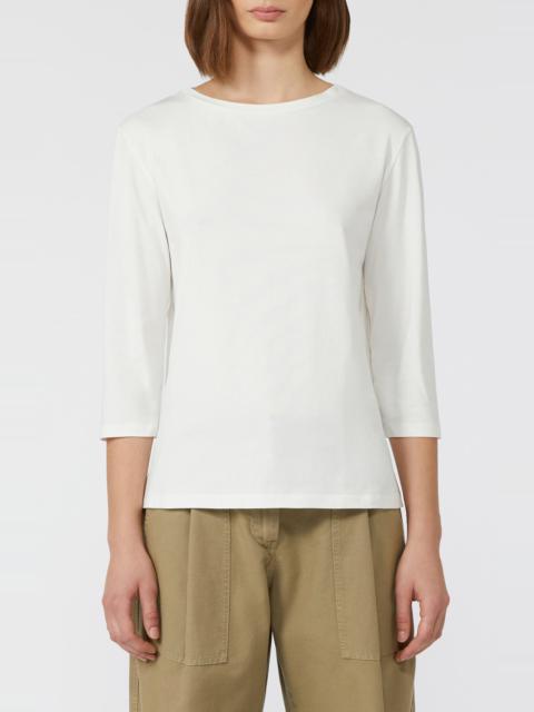 WEEKEND Max Mara Weekend Max Mara Three-Quarter Sleeve Jersey T-Shirt in White at Nordstrom