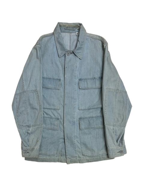 Other Designers Avant Garde - Japan Distressed Uniqlo Denim Jacket Four Pocket Work Wear