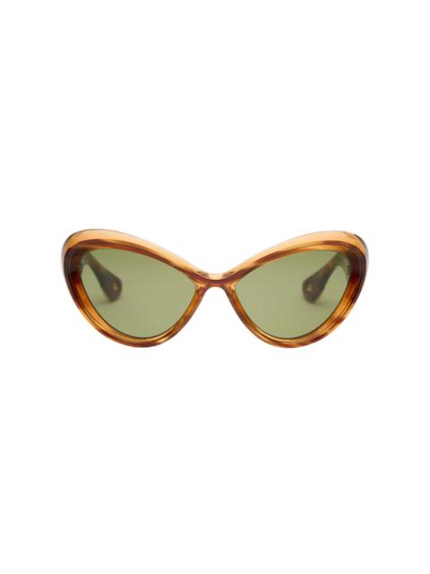 Jean Paul Gaultier Brown Parisian Cat Sunglasses