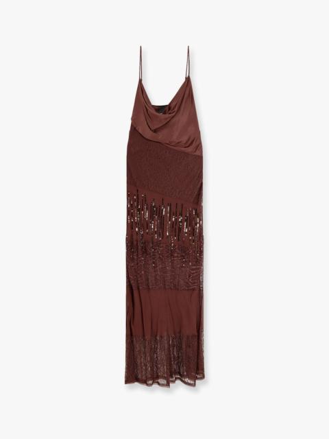 PINKO Pinko Ibis Satin And Lace Long Dress
