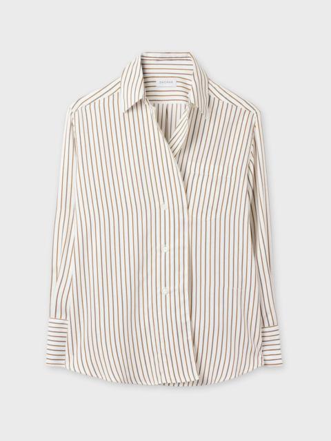 House of Dagmar Shirt Fluid Stripe Cream