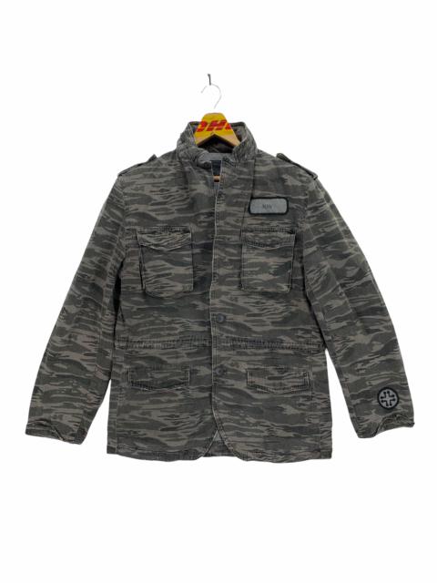 Other Designers Military - Power To The People Camo Army Style Chore Jacket #3284-117