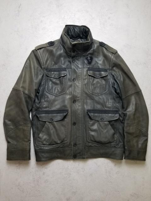 Diesel Diesel 100% Lamb Leather Biker Moto Style Hoodie Jacket