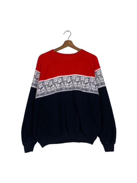 Other Designers 90’s JUNKO SHIMADA Colorblock Crewneck Sweatshirt #3631-C166