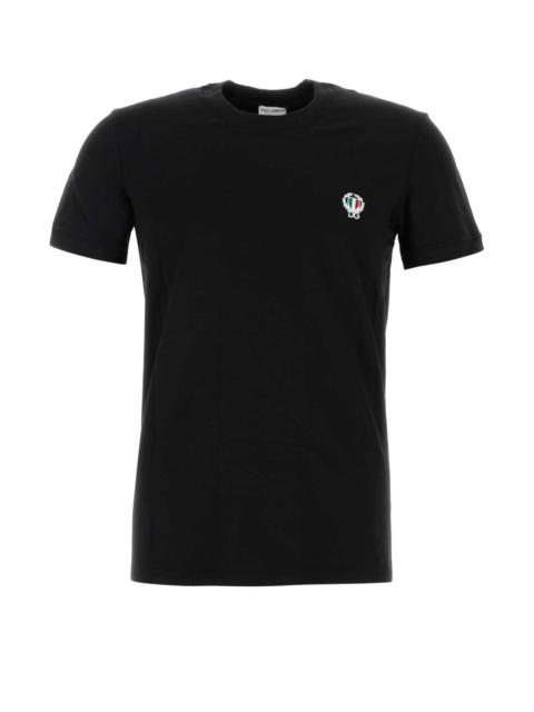 Dolce & Gabbana Dolce & Gabbana Men Black Stretch Cotton T-Shirt