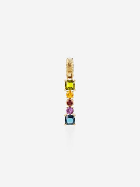 Dolce & Gabbana Charm I Lettering 18-carat yellow gold and multicolored gems