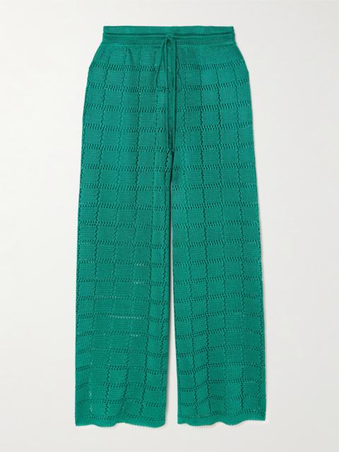 CALLE DEL MAR Crocheted Wide-leg Pants