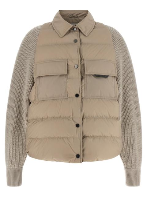 Brunello Cucinelli Brunello Cucinelli Women 'Shiny Flap Detail' Down Jacket