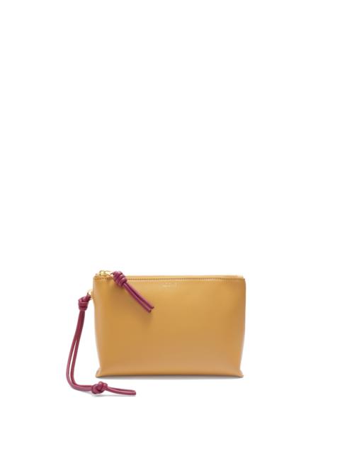 Knot T pouch in shiny nappa calfskin