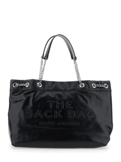 Marc Jacobs Marc Jacobs Women 'The Sack Bag' Black Shoulder Bag With Logo Embossed On The Front In Leather Woman