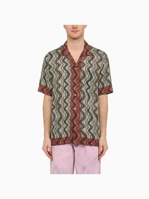 Dries Van Noten Dries Van Noten Boxy Shirt With Wavy Pattern Men