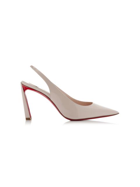 Christian Louboutin Condora 85mm Patent Leather Slingback Pumps nude