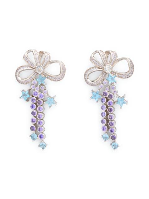 Collina Strada AMETHYST BOW JANGLE EARRINGS