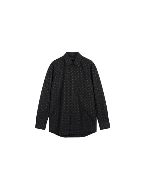 BALENCIAGA Balenciaga Normal Fit Shirt Laminated Mini BB (M40) - Brand New w/ Tags