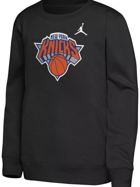Jordan Jordan Youth New York Knicks Black Statement Crewneck Sweatshirt
