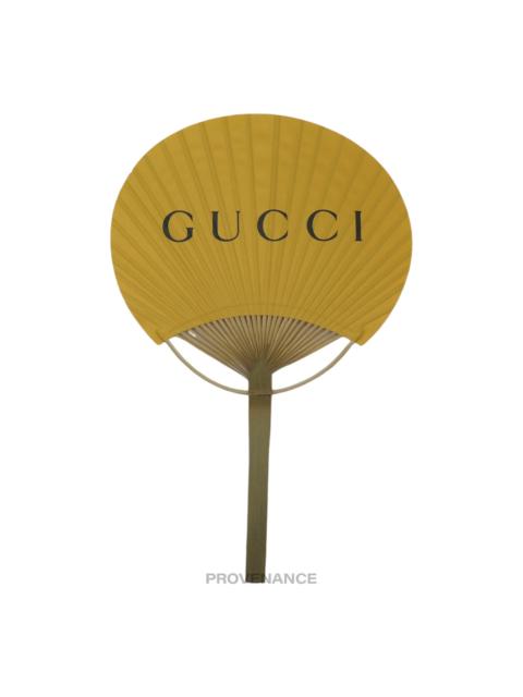 GUCCI Gucci Logo Bamboo Hand Fan - Yellow