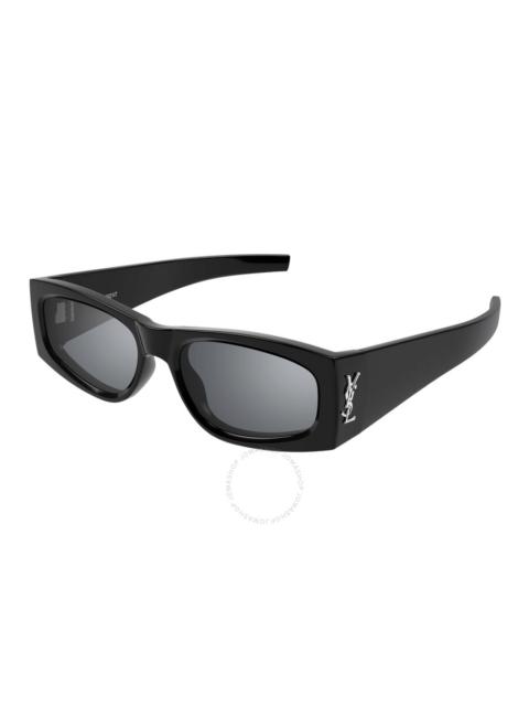 SAINT LAURENT Saint Laurent Silver Mirror Rectangular Ladies Sunglasses SL M140 002 56