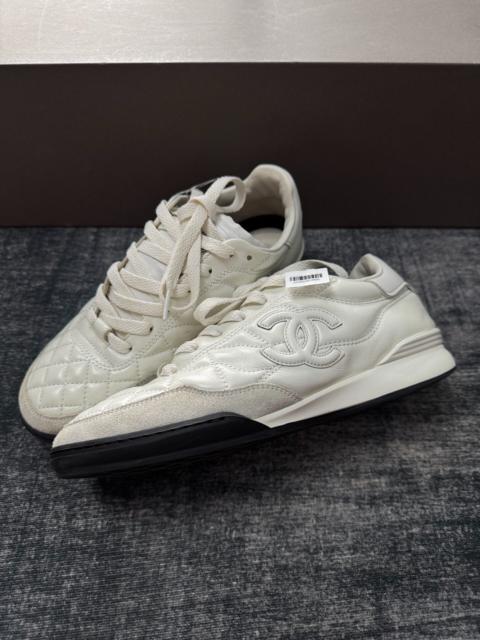 CHANEL Chanel Quilted Plaid Sheepskin Shoes
