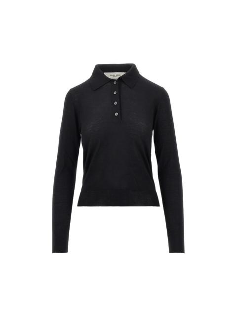 Golden Goose Golden Goose Ghislayne Knitted Polo Shirt Black