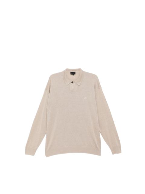 GIORGIO ARMANI LOGO-EMBROIDERED POLO SHIRT