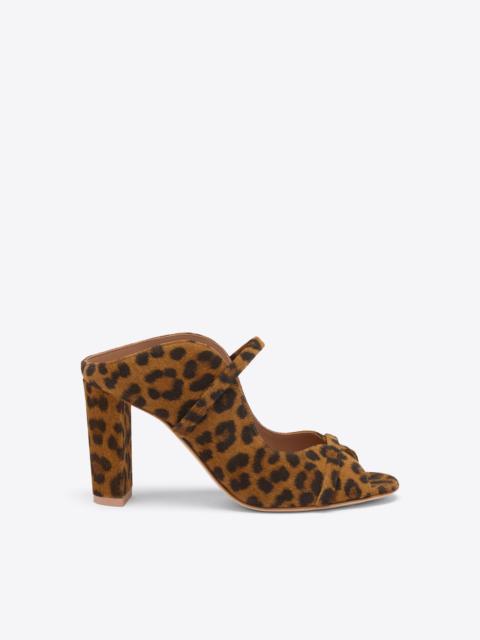 MALONE SOULIERS Norah 85 Leopard Suede Heeled Sandals