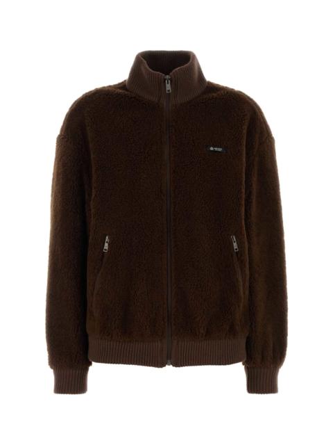Prada Brown Pile Bomber Jacket