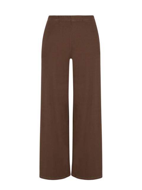 SPRWMN CHOCOLATE RIB WIDE LEG RIB PANTS
