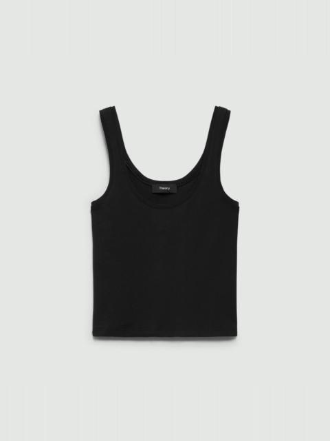Theory Scoop Neck Tank Top in Stretch Nylon