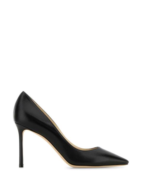 JIMMY CHOO Jimmy Choo Women Black Leather Romy 85 Pumps