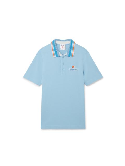CASABLANCA Knit Pique Short Sleeve Polo Shirt | Casablanca Paris