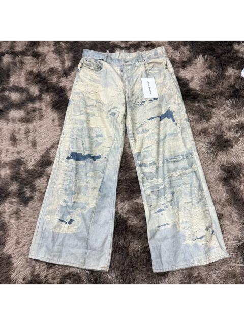 Acne Studios Acne Studios Women's Printed Wide Leg Jeans in Light Blue