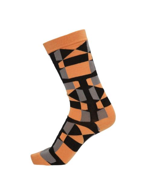 HENRIK VIBSKOV UNFOLDED SOCKS HOMME - ORANGE GREY FOLD