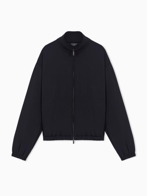 EMPORIO ARMANI ICON ZIPPED, TECHNICAL SEERSUCKER BLOUSON