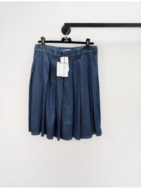 Miu Miu Miu Miu pleated denim mini skirt