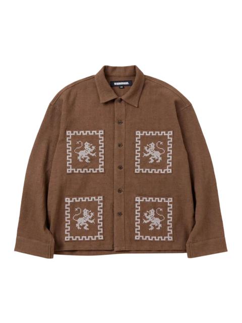 Neighborhood GT Embroidery Shirt 'Brown'