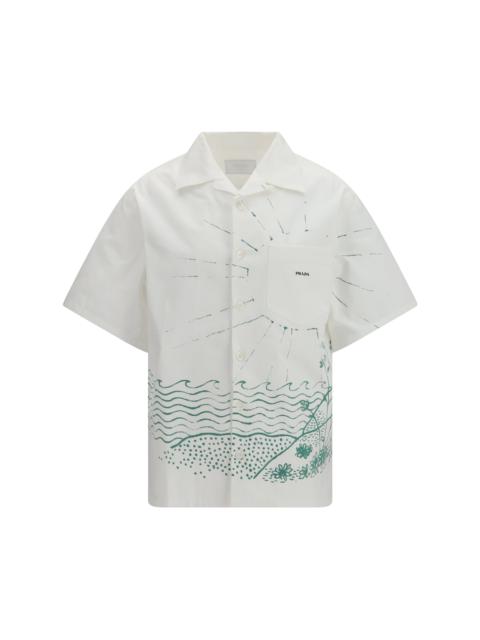 Prada Prada Oversized Wave Print Shirt