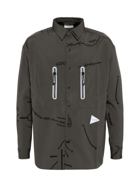 and Wander DAIJIRO OHARA MAP KEY PRINT SHIRT