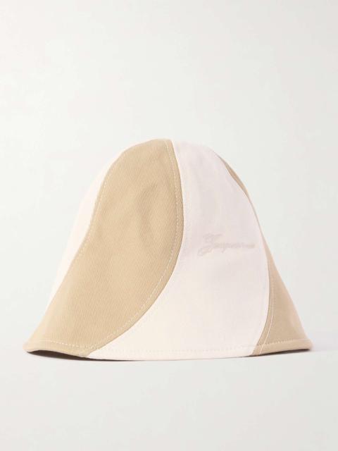 Gelato striped cotton-twill bucket hat Off-white
