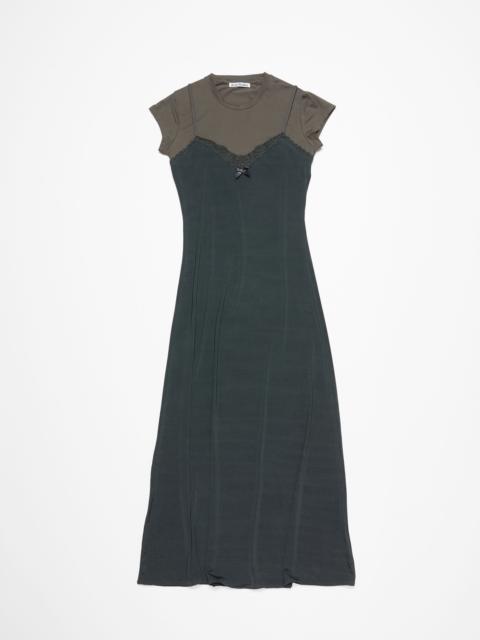 Acne Studios Layered jersey dress - Grey/anthracite