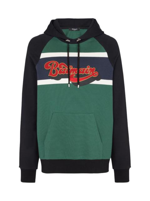 Balmain LOGO-PRINT COTTON HOODIE