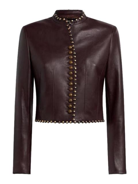 Etro Etro Women Studded Cropped Leather Jacket
