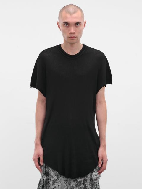 Julius Black Cotton-Silk Ribbed Tee