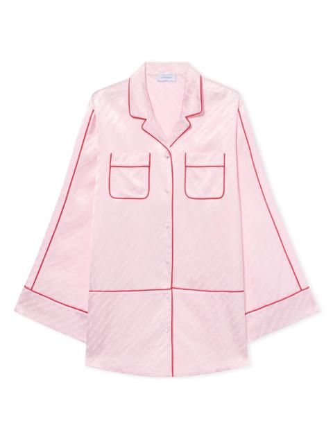 Off-White Jacquard Off-White Satin New Roxy Pajama Dress