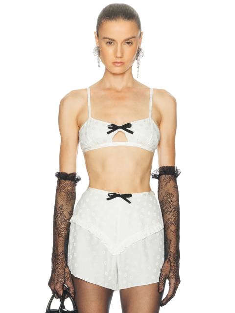 Alessandra Rich Silk Bra Top