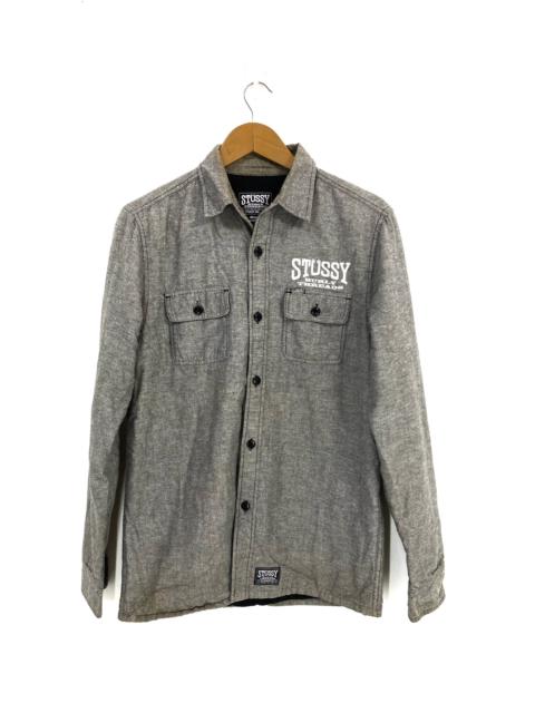 Stüssy Stussy Button Up Shirt Quilted Double Pocket Burly Threads