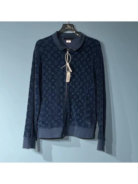 Louis Vuitton LV Blue Monogram Velvet JKT XXL