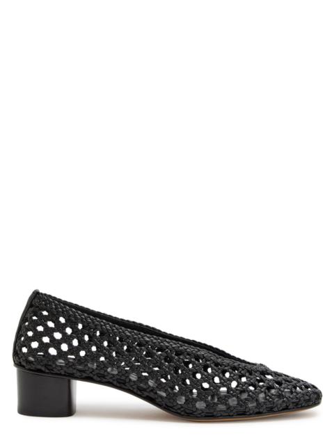 LE Monde Beryl 40 Woven Leather Ballet Pumps